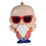 3D PVC Figure Keychain - Dragon Ball Z - Chibi Master Roshi Peace Sign