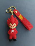 3D PVC Figure Keychain - Dragon Ball Z - Vegeta Red Skull Hoodie