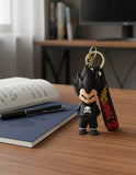 3D PVC Figure Keychain - Dragon Ball Z - Chibi Vegeta Skull Hoodie