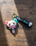 3D PVC Figure Keychain - Escuadrón Suicida Superheroes - Harley Quinn Movie Outfit