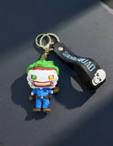 3D PVC Figure Keychain - Escuadrón Suicida Superheroes - Joker Joe Uniform Waving