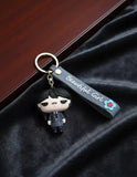 3D PVC Figure Keychain - Familia Addams Adams - Wednesday Pinstriped Suit
