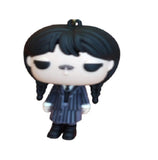3D PVC Figure Keychain - Familia Addams Adams - Wednesday Pinstriped Suit
