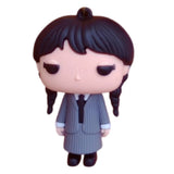 3D PVC Figure Keychain - Familia Addams Adams - Wednesday Nevermore Uniform