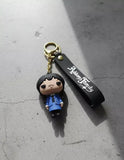 3D PVC Figure Keychain - Familia Addams Adams - Wednesday Nevermore Uniform Variant 3