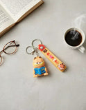 3D PVC Figure Keychain - Garfield - Reading CAT Book