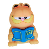 3D PVC Figure Keychain - Garfield - Reading CAT Book