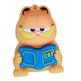 3D PVC Figure Keychain - Garfield - Reading CAT Book