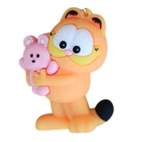 3D PVC Figure Keychain - Garfield - Holding Pink Bear