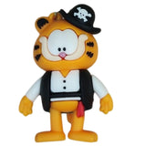 3D PVC Figure Keychain - Garfield - Pirate
