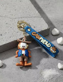 3D PVC Figure Keychain - Garfield - Sombrero Mustache Vest