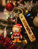 3D PVC Figure Keychain - Garfield - Santa Outfit