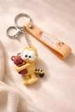 3D PVC Figure Keychain - Garfield - Holding Pooky
