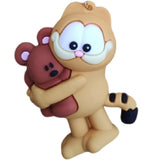 3D PVC Figure Keychain - Garfield - Holding Pooky