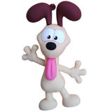 3D PVC Figure Keychain - Garfield - Odie Waving Tongue Out