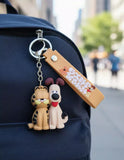 3D PVC Figure Keychain - Garfield - Odie Sitting