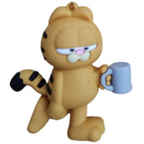 3D PVC Figure Keychain - Garfield - Grumpy Holding Mug