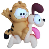 3D PVC Figure Keychain - Garfield - Riding Odie Running