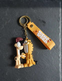 3D PVC Figure Keychain - Garfield - Odie Holding Hands
