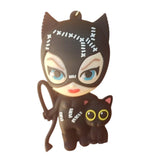 3D PVC Figure Keychain - DC Comics - Catwoman With Cat And Whip