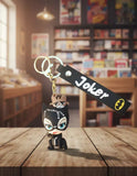 3D PVC Figure Keychain - Gatubela Superheroes - Catwoman Crouching Grumpy Cat