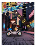3D PVC Figure Keychain - Gatubela Superheroes - Catwoman Riding Motorcycle