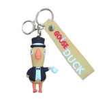 3D PVC Figure Keychain - Goose Goose Duck - Butler Goose Holding Teacup
