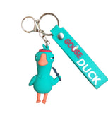 3D PVC Figure Keychain - Goose Goose Duck - Assassin Duck With Knife
