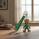 3D PVC Figure Keychain - Guardianes De La Galaxia Superheroes - Baby Groot Ravager Suit