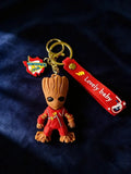 3D PVC Figure Keychain - Guardianes De La Galaxia Superheroes - Baby Groot Ravager Suit Variant 2