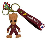 3D PVC Figure Keychain - Guardianes De La Galaxia Superheroes - Baby Groot Ravager Outfit
