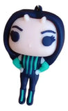 3D PVC Figure Keychain - Guardianes De La Galaxia Superheroes - Mantis Green Striped Jumpsuit