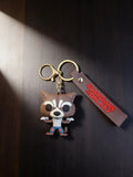 3D PVC Figure Keychain - Guardianes De La Galaxia Superheroes - Rocket Raccoon Dual Guns