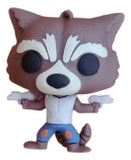 3D PVC Figure Keychain - Guardianes De La Galaxia Superheroes - Rocket Raccoon Dual Guns