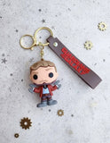 3D PVC Figure Keychain - Guardianes De La Galaxia Superheroes - Star-lord With Blasters