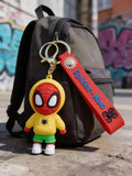 3D PVC Figure Keychain - Spider-Man - Yellow Hoodie Green Shorts