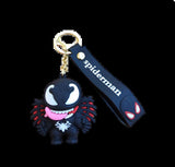 3D PVC Figure Keychain - Spider-Man - Chibi Venom Tongue Out