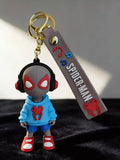 3D PVC Figure Keychain - Spider-Man - Miles Morales Hoodie Headphones
