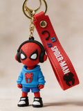 3D PVC Figure Keychain - Spider-Man - Chibi Hoodie Headphones