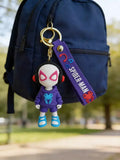 3D PVC Figure Keychain - Spider-Man - Spider-gwen Headphones Purple Hoodie