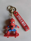 3D PVC Figure Keychain - Spider-Man - On Skateboard