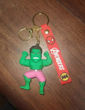 3D PVC Figure Keychain - Hulk Superheroes - Hulk Pink Shorts Crouching