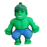 3D PVC Figure Keychain - Hulk Superheroes - Chibi Hulk Squatting Pose