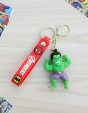 3D PVC Figure Keychain - Hulk Superheroes - Chibi Hulk Top Knot