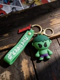3D PVC Figure Keychain - Hulk Superheroes - Chibi Hulk Grumpy