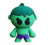 3D PVC Figure Keychain - Hulk Superheroes - Chibi Hulk Grumpy