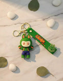 3D PVC Figure Keychain - Hulk Superheroes Labubu - Labubu Hulk Suspenders