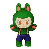 3D PVC Figure Keychain - Hulk Superheroes Labubu - Labubu Hulk Suspenders