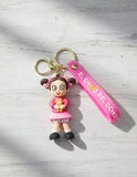 3D PVC Figure Keychain - La Chilindrina De El Chavo - Chilindrina Holding Doll