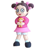 3D PVC Figure Keychain - La Chilindrina De El Chavo - Chilindrina Holding Doll